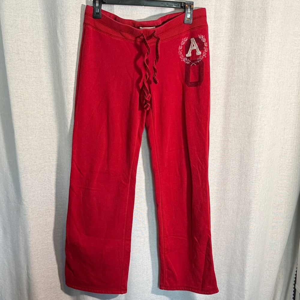 aerie early 2000’s Red Wide Leg Sweatpants with Drawstring